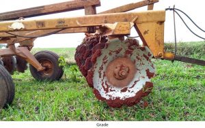 Grade para o preparo do solo.