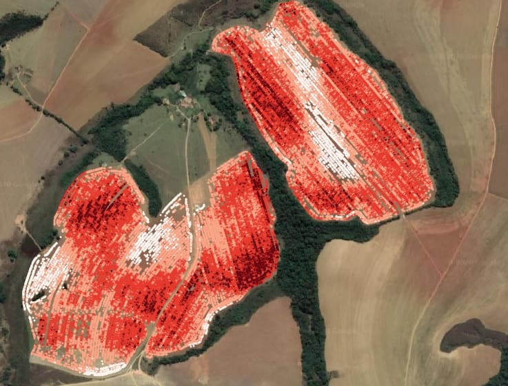 Mapeamento em uma área rural utilizando sensor