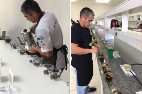 Café sendo preparado para análise sensorial