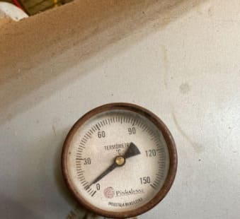 Termômetro de um secador